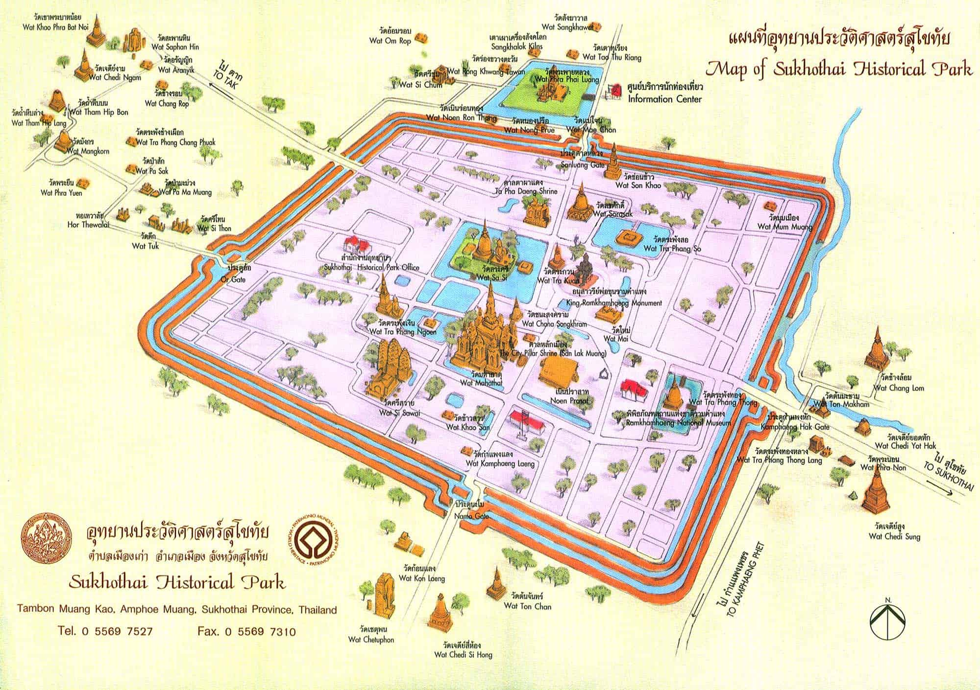 sukhothai_historical_park_map