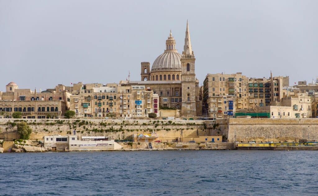 Panorama sul centro storico di La  Valletta a Malta