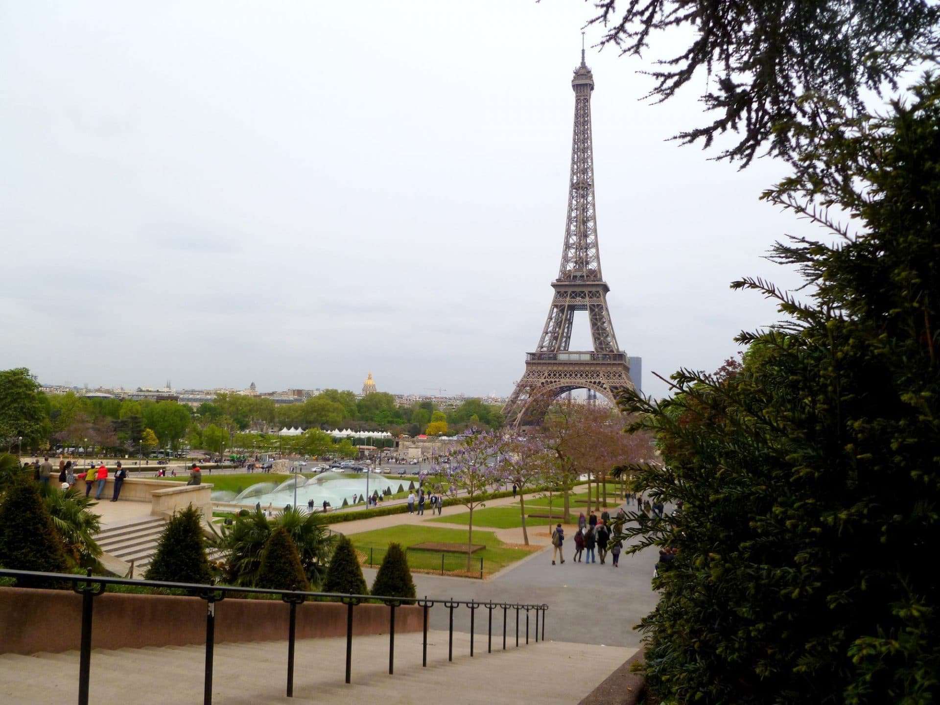 Tour Eiffel vista dai Trocadero Gardens a Parigi