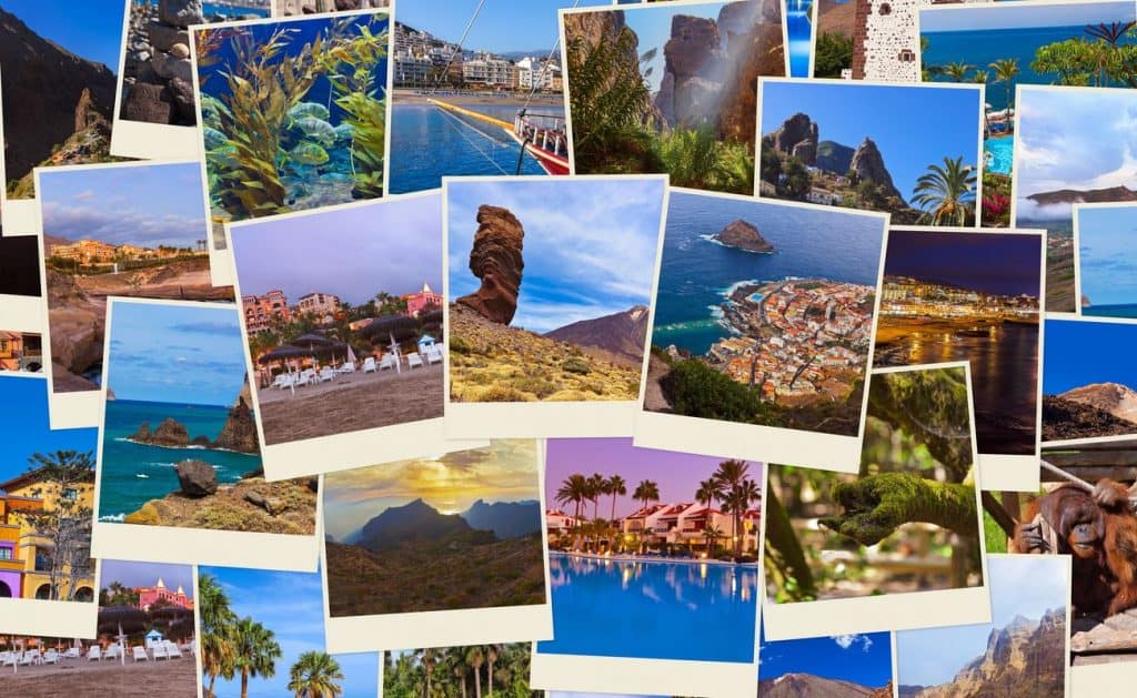 collage cartoline viaggi