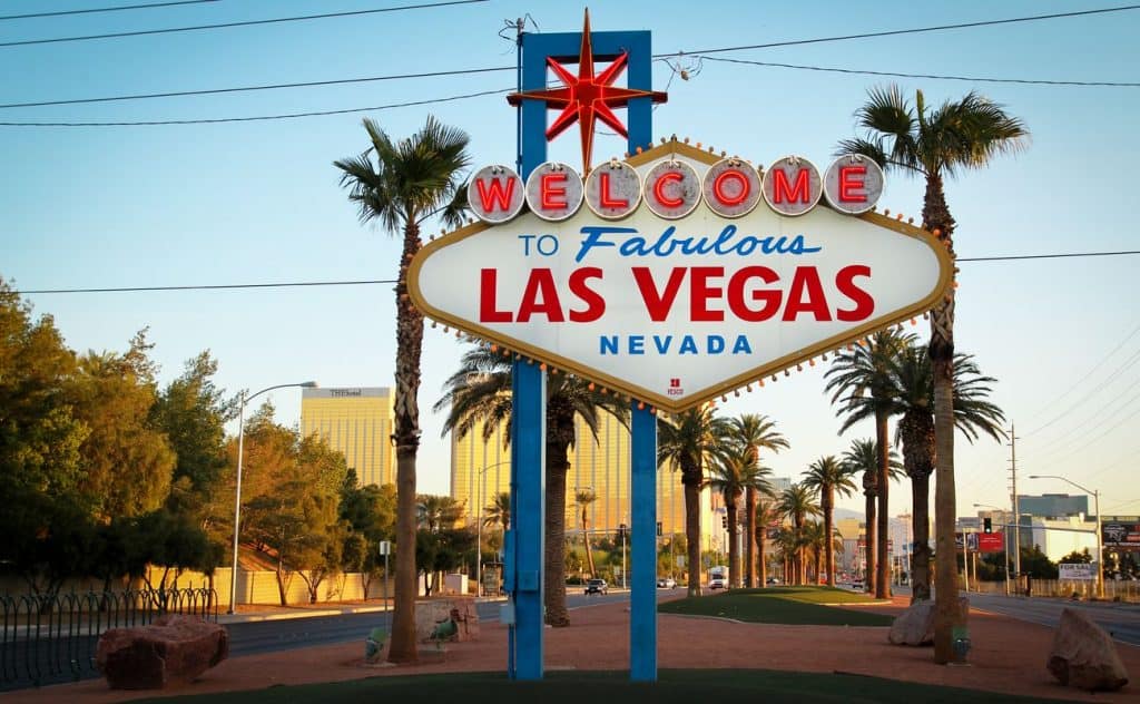 L'insegna di benvenuto a Las Vegas