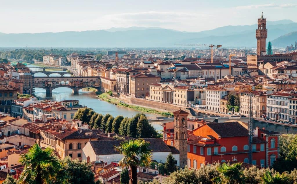 Vista panoramica da Piazzale Michelangelo a Firenze