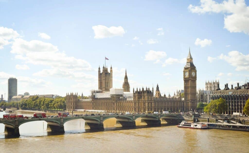 Big Ben nel palazzo di Westminister a Londra