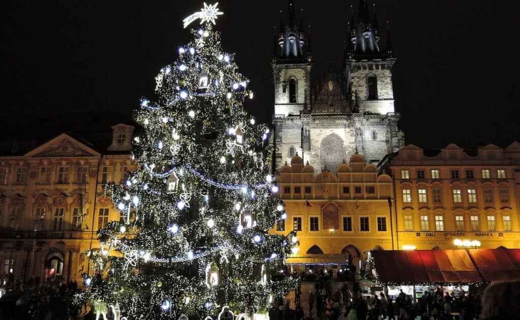 Albero di Natale nei Mercatini di Natale, Praga